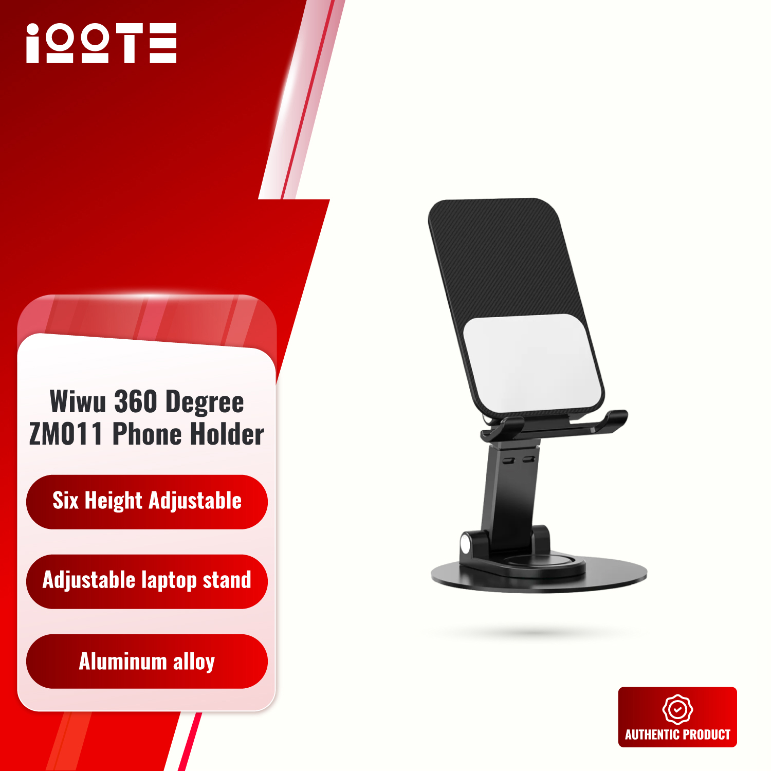 WiWu 360 Degree Rotation Portable Desk Phone Holder ZM011  iOOTEonline shop bangladeshothoba.com