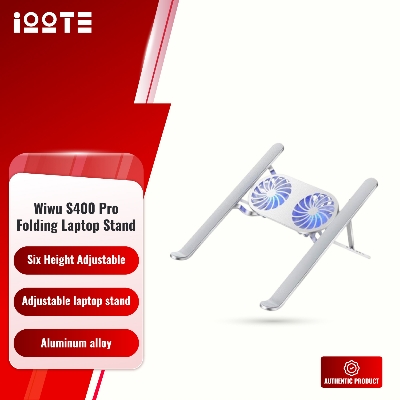 WiWu S400 Pro Folding Adjustable Aluminium Laptop Stand with Cooling Fan  iOOTEonline shop bangladeshothoba.com