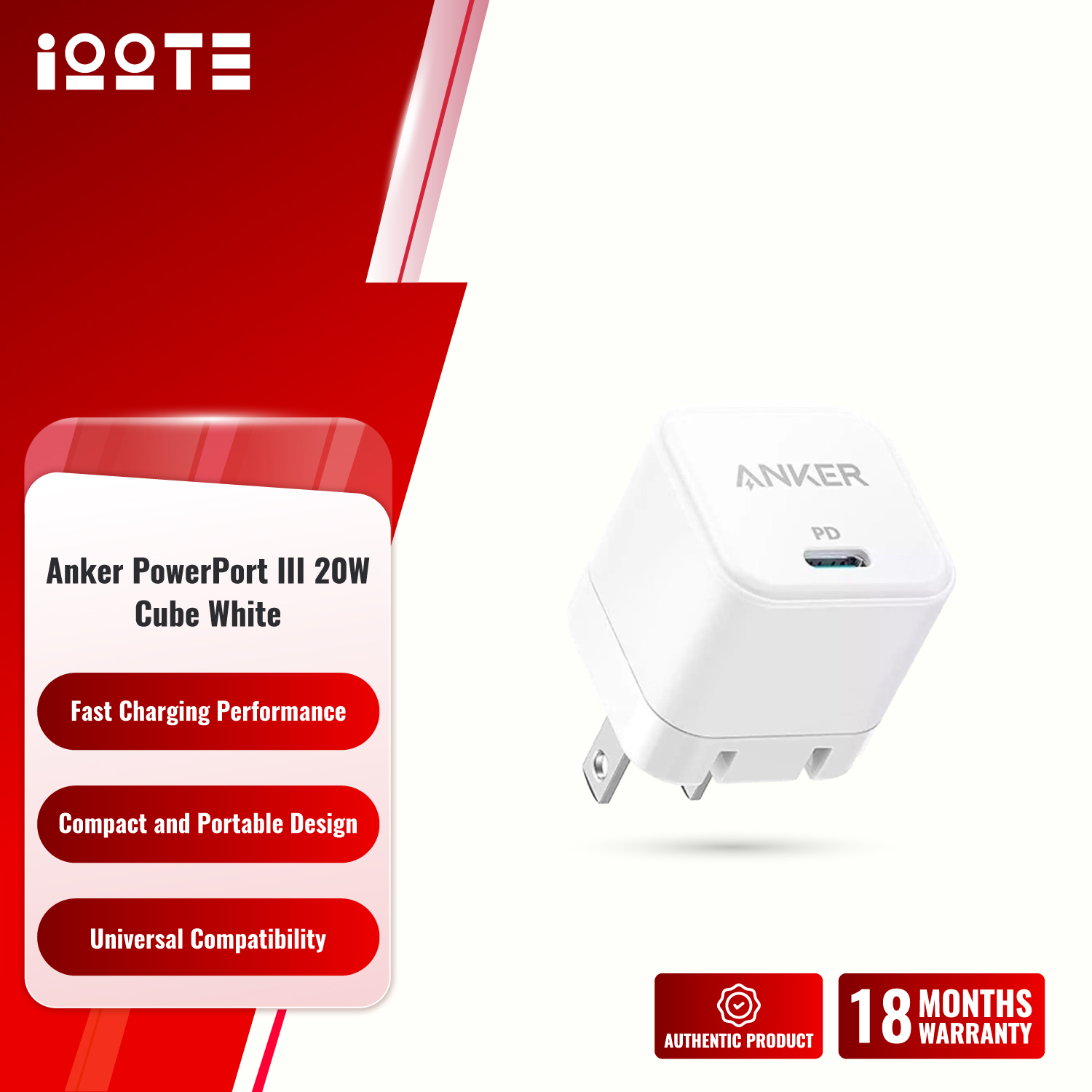 Picture of Anker PowerPort III 20W Cube