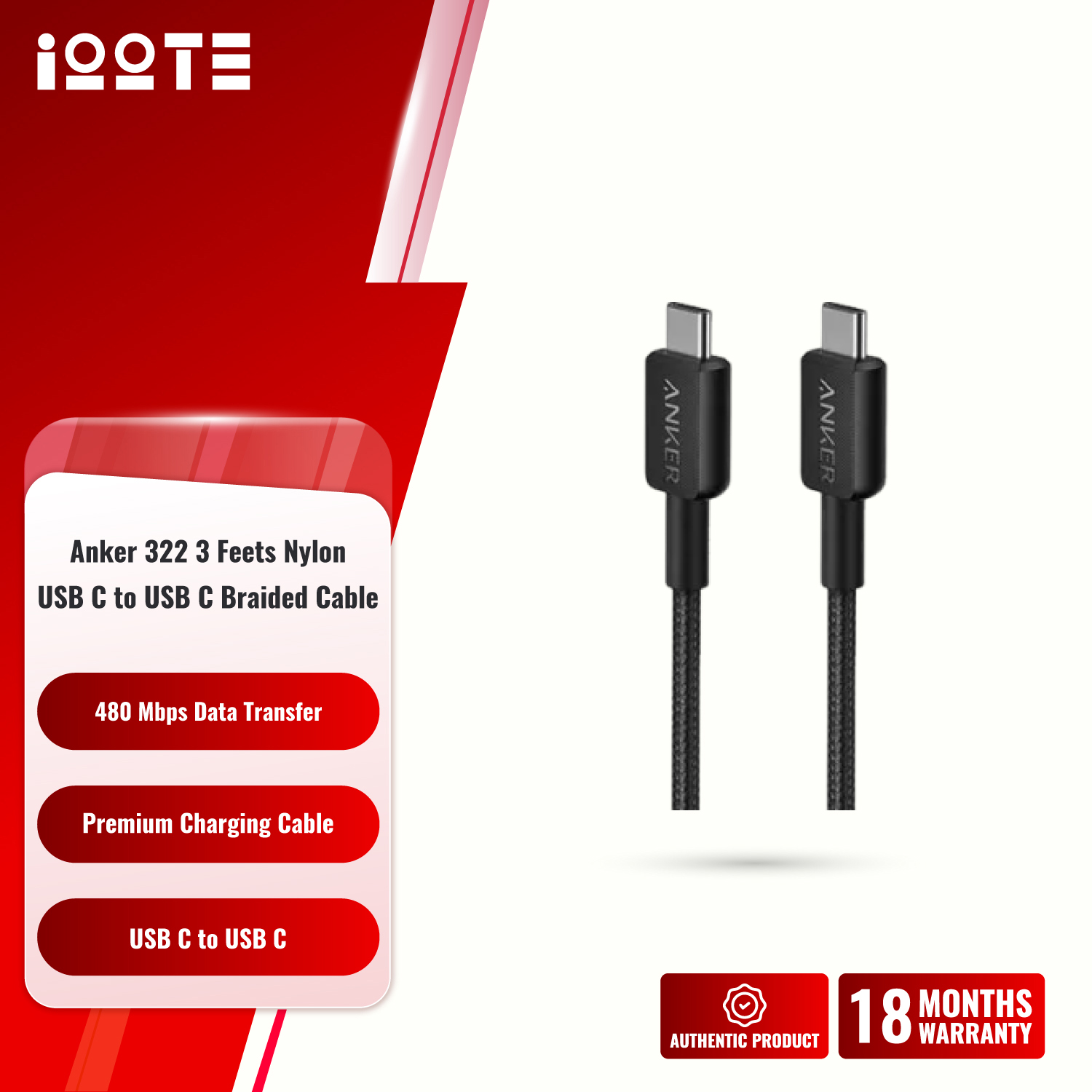 Picture of Anker 322 USB-C to USB-C Cable