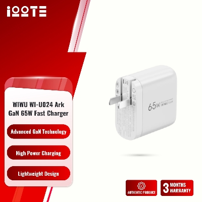 WIWU WI-U024 Ark GaN 65W Fast Charger QC & PD Multi Port Power  iOOTEonline shop bangladeshothoba.com