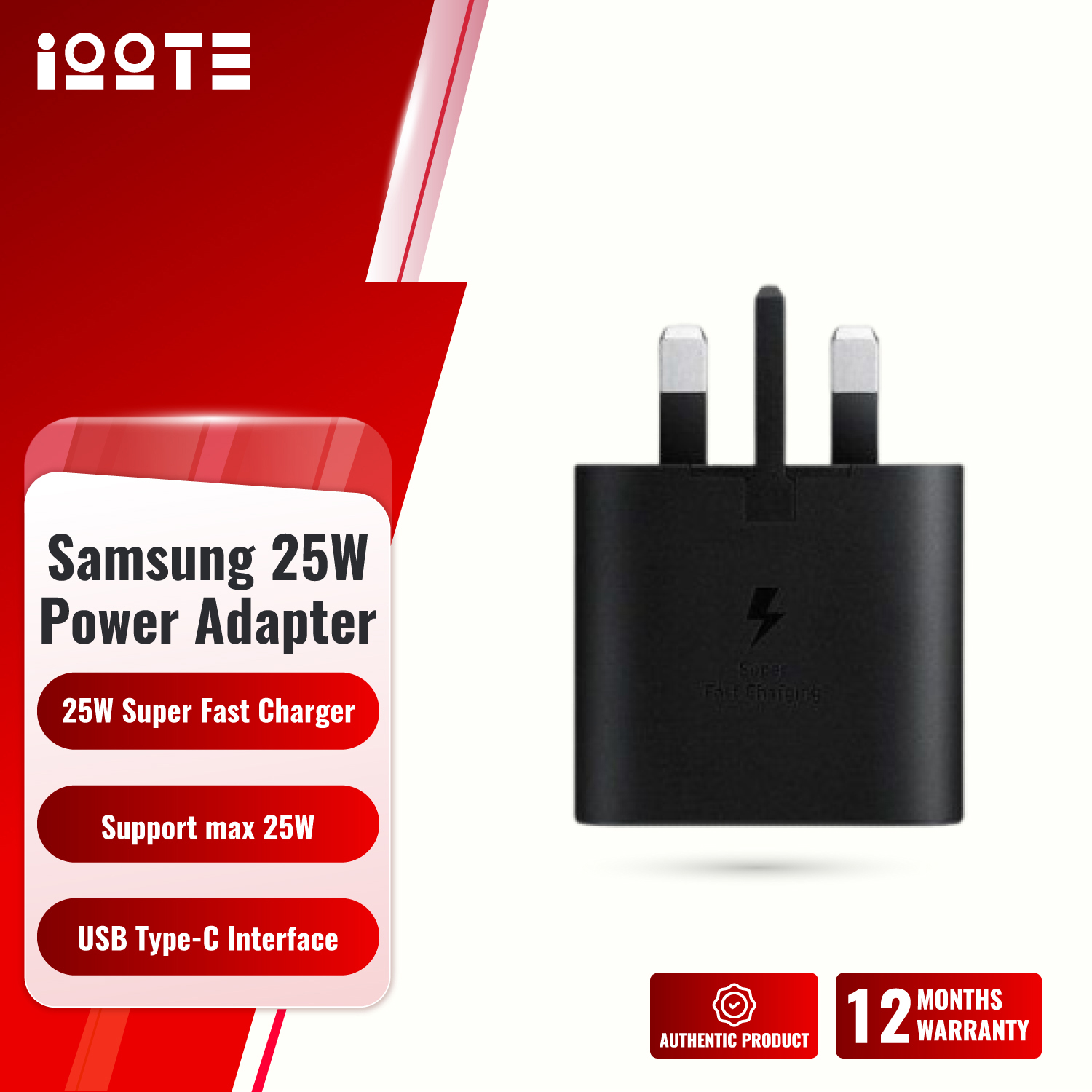 Samsung 25W Power Adapter  (3 Pin) (EP-T2510)  iOOTEonline shop bangladeshothoba.com