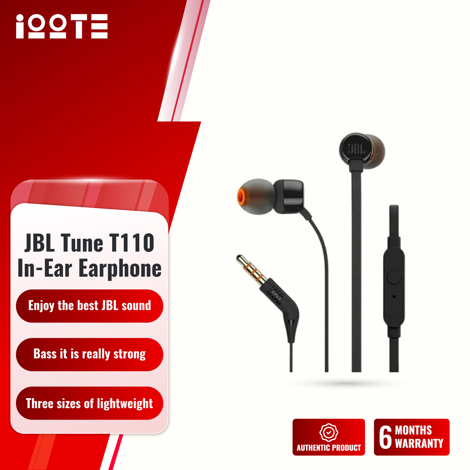 JBL Tune T110 In-Ear Earphone  iOOTEonline shop bangladeshothoba.com