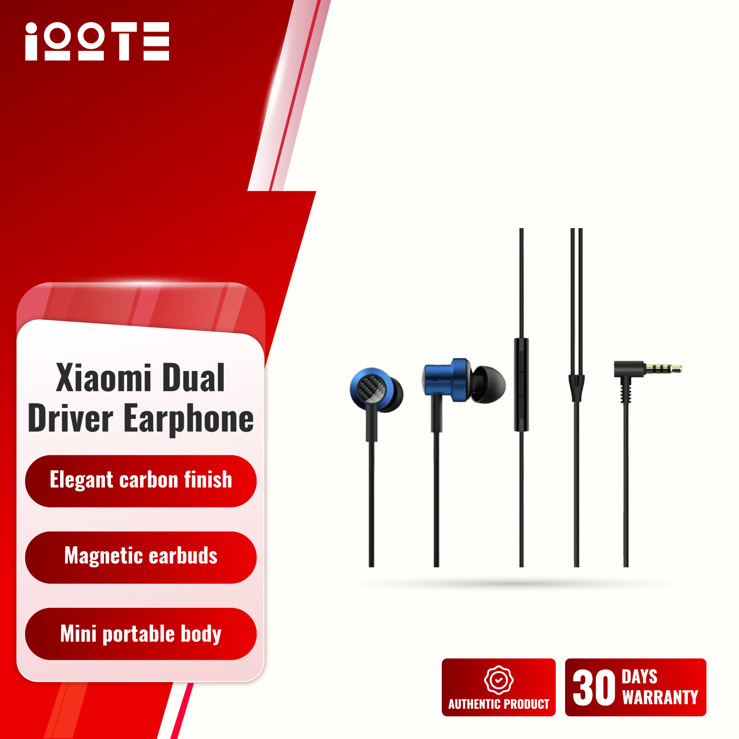 Picture of Xiaomi MI SDQEJ06WM Dual Driver 3.5mm Magnetic Earphone - CN Variant