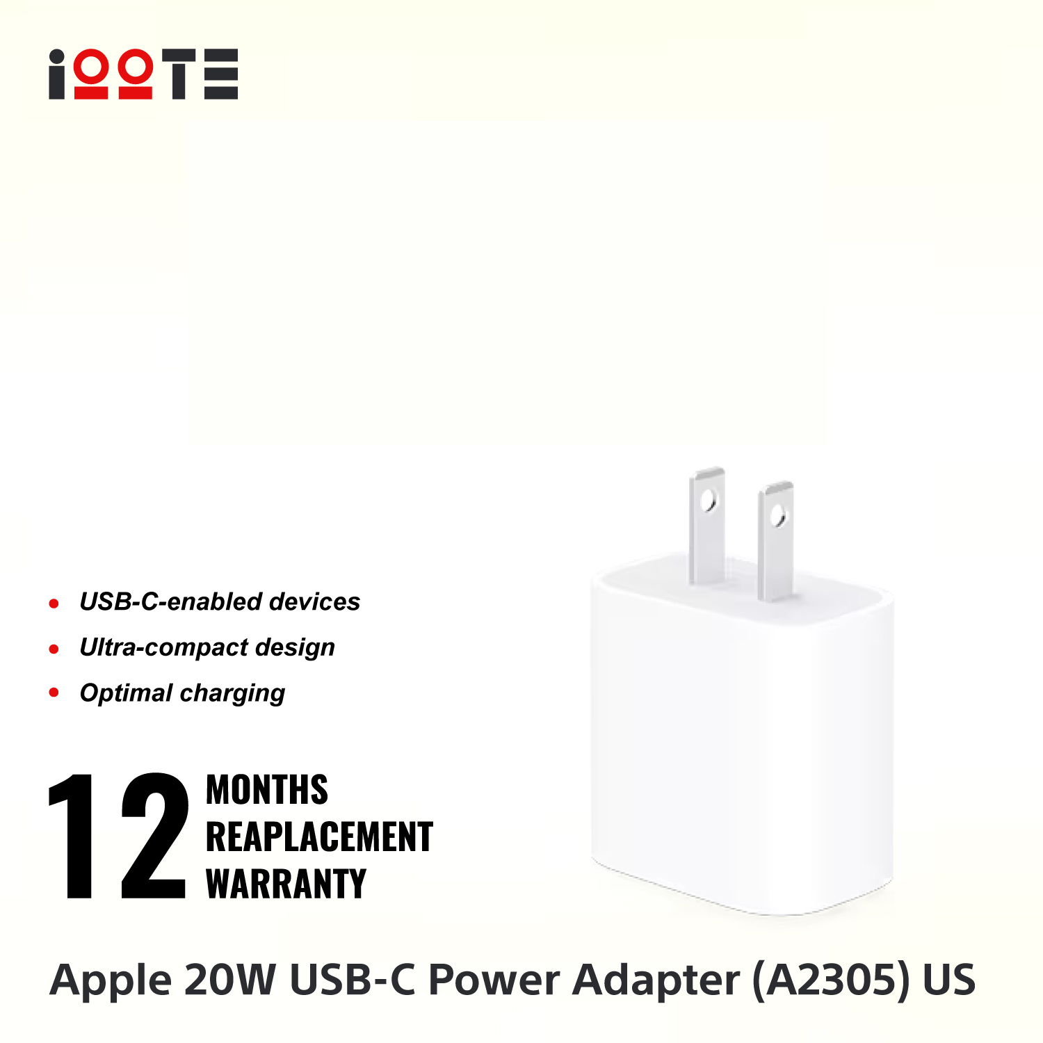 Apple 20W USB-C Power Adapter (A2305) US  iOOTEonline shop bangladeshothoba.com