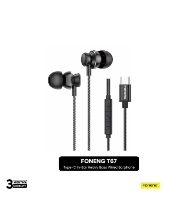 Picture of FONENG T67 Type-C In-Ear Heavy Bass Wired Earphone