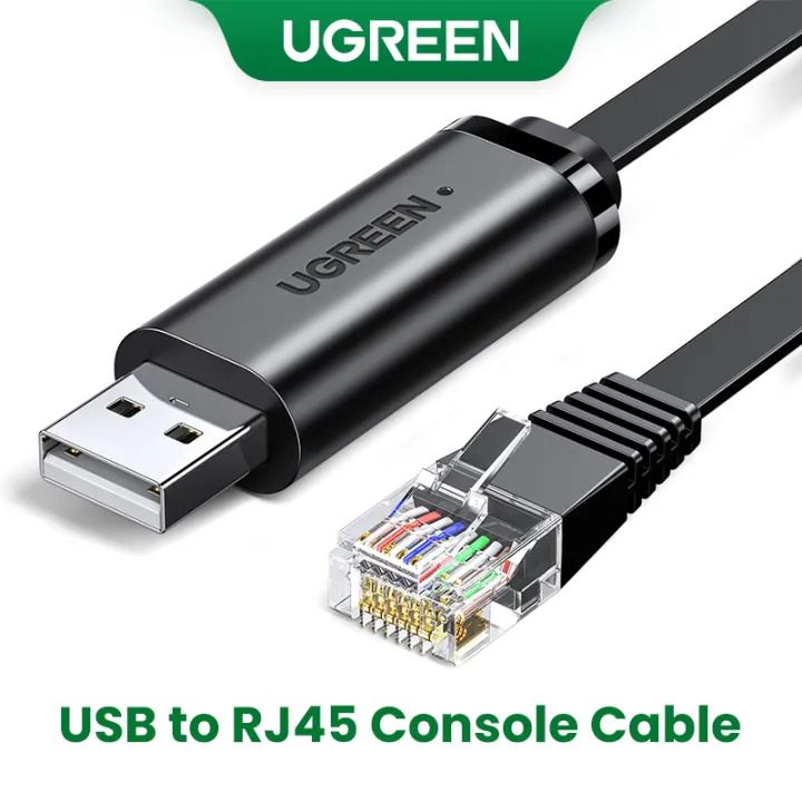 Picture of UGREEN USB to RJ45 Console Cable RS232 Serial Adapter for Cisco Ro-uter USB RJ 45 8P8C Converter USB Console Cable