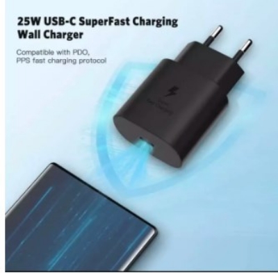 Picture of SAMSUNG 25W USB-C Super Fast Charging Wall Charger (Samsung Galaxy S20/S20+/S20 Ultra/Note10/Note20/plus/S10 5G