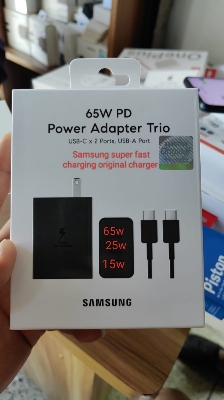 Picture of Samsung Original 65W Tri Port, Type-C & USB-A, Super Fast Charger