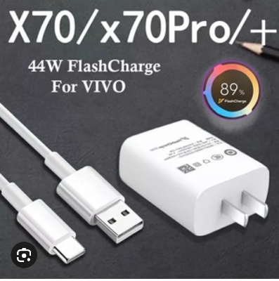 Picture of Vivo 44W Fast Charger Flash Charging Power Adapter With Usb Type C Cable For Vivo X70 X60 X50 Pro IQOO Neo855 Z5X S6 S7 Y5s