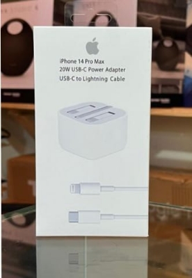 Picture of Apple iPhone 20W USB-C PD 3Pin Plug Fast Charging Power Adapter With USB-C to Lightning Cable