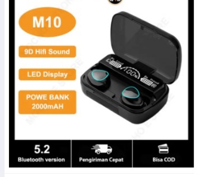 Picture of M10 TWS Earbuds 2500mAh Charging Box Bluetooth-compatible Stereo Waterproof