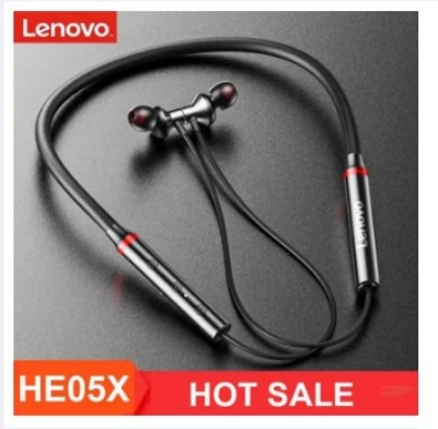 Picture of Lenovo HE05X TWS Neckband Headphone Wireless Bluetooth Earphone with Microphone Noise Cancelling Earbuds Sport HeadsetLenovo HE05X TWS Neckband Headphone Wireless