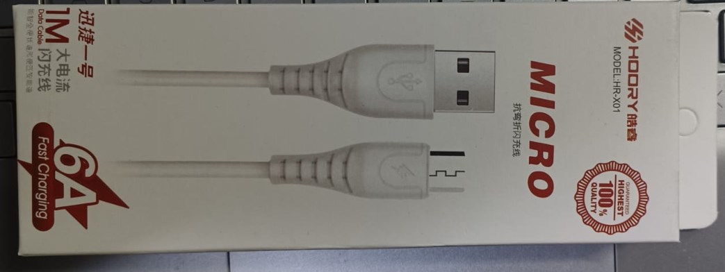 Picture of HOORY HR-X01 MICRO CABLE/ 6A FIRST CHRGING