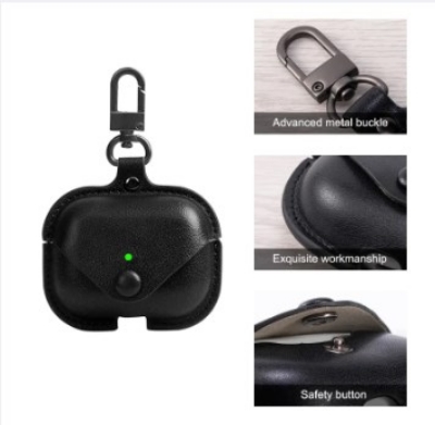 Picture of AirPods Pro 2 Magnet Leather PU Case with Hook For apple