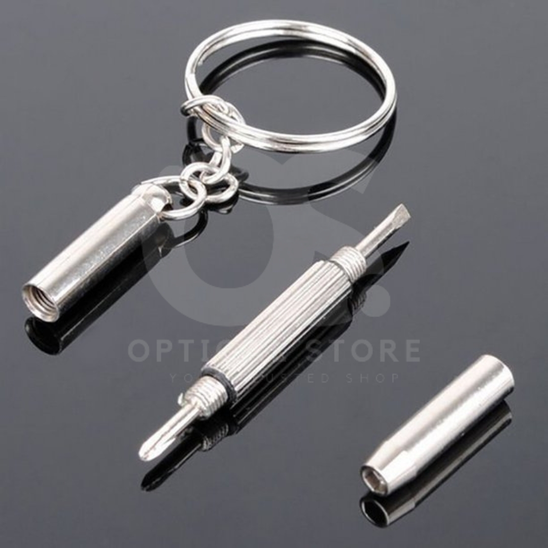 Picture of Eyeglass Screwdriver Portable Stainless Steel Keychain Screwdriver Eyeglass Sunglasses Watch Screwdriver 3 In 1 Repair Kit Tools
