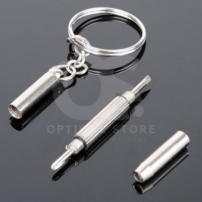 Picture of Eyeglass Screwdriver Portable Stainless Steel Keychain Screwdriver Eyeglass Sunglasses Watch Screwdriver 3 In 1 Repair Kit Tools