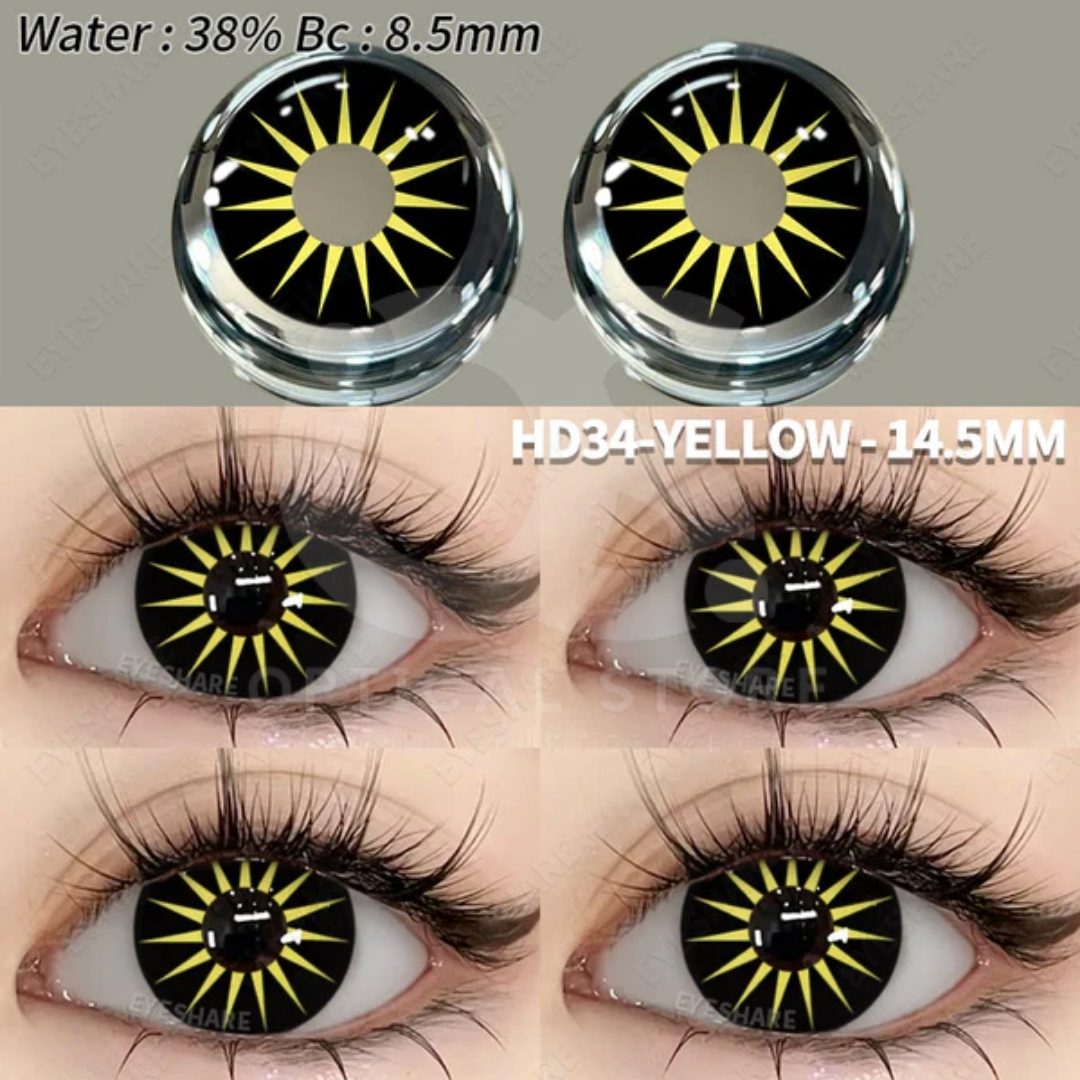 Picture of New Halloween Exclusive Cosplay HD34 Diablo Radiance Color Contact Lens With Regular Kit Box For Men & Women. 1pair Diablo Radiance Halloween Contact lens for Halloween Party,Cosplay & Costumes.Halloween Contact Lens. #diablo.radiance