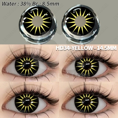 Picture of New Halloween Exclusive Cosplay HD34 Diablo Radiance Color Contact Lens With Regular Kit Box For Men & Women. 1pair Diablo Radiance Halloween Contact lens for Halloween Party,Cosplay & Costumes.Halloween Contact Lens. #diablo.radiance