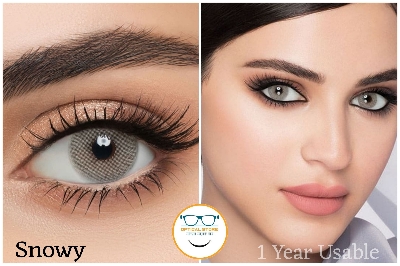 Picture of New Exclusive Ksseye Premium Snowy Color Contact Lens With Travel Kit Box For Men & Women. 1pair Ksseye Premium Snowy Color Contact Lens For Eye fashion,and Makeup. Ksseye Premium Contact Lens.#premium.snowy