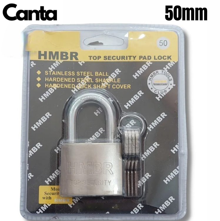 Picture of 50mm Padlock With 4 Keys Top Security Lock HMBR