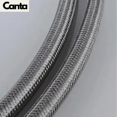 Picture of Geyser Pipe, Hose pipe QuickFlex Water Heater Connector, Water Heater Connector, Push-To-Connect, Copper, PEX, CPVC Corrugated SS Hose,36-inch, 304 Grade Stainless Steel Connection Pipe, (2 Pec. Set)