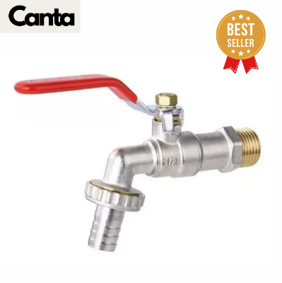 Picture of 1/2" GARDEN BIB TAP WATER LEVER TYPE VALVE RED HANDLE+KITCHEN