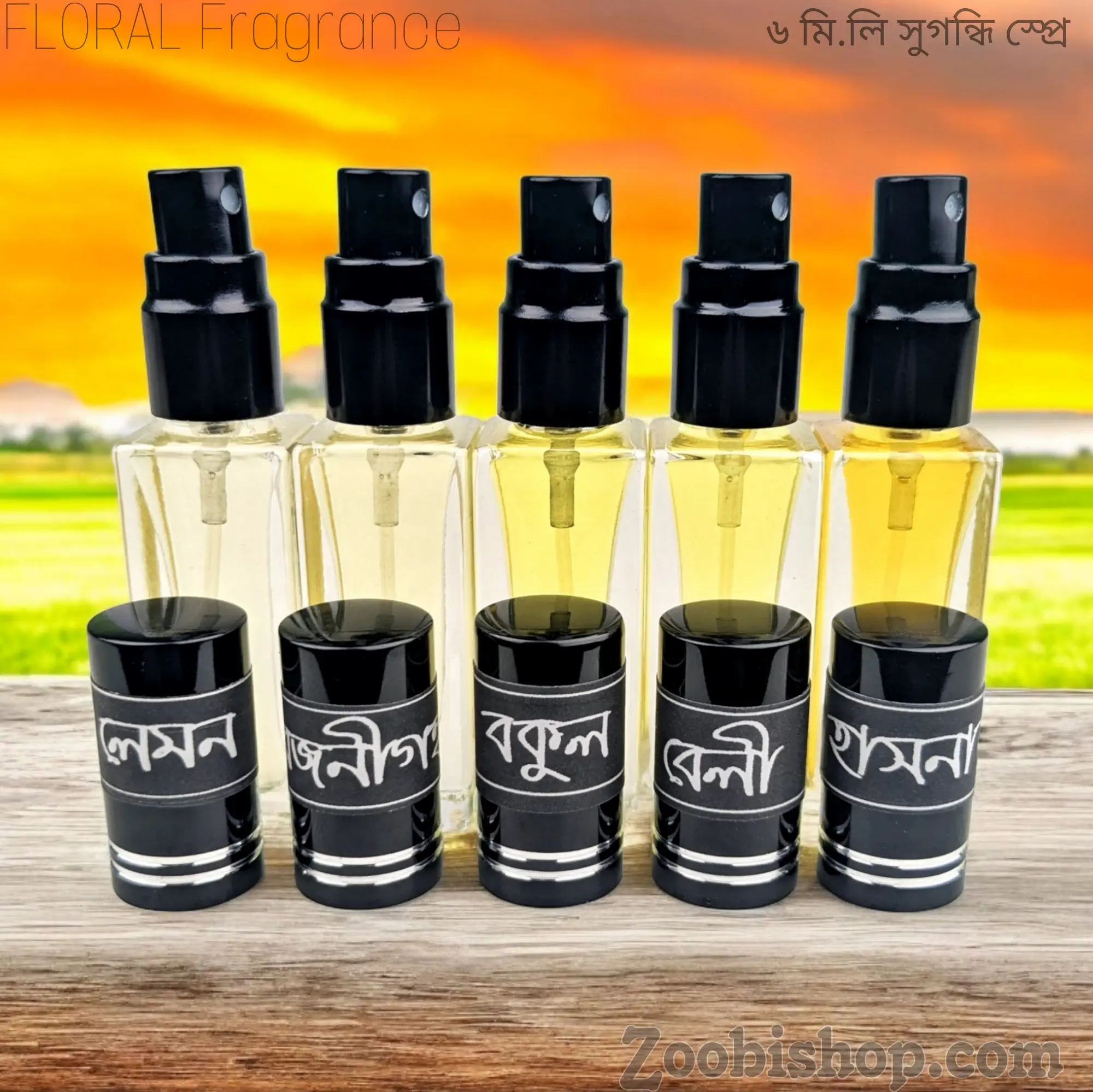 Floral Parfum Spray Traditional-5pcs different Fragrance combo ...