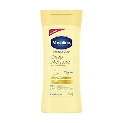 Picture of Vaseline Intensive Care, Deep Moisture Nourishing Body Lotion, for Radiant, Glowing Skin, with Glycerin, Non-Sticky, Fast Absorbing, Daily Moisturizer for Dry, Rough Skin, For Men & Women - 100ml