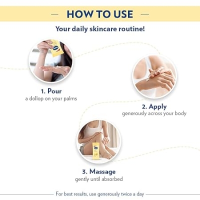 Picture of Vaseline Intensive Care, Deep Moisture Nourishing Body Lotion, for Radiant, Glowing Skin, with Glycerin, Non-Sticky, Fast Absorbing, Daily Moisturizer for Dry, Rough Skin, For Men & Women - 100ml