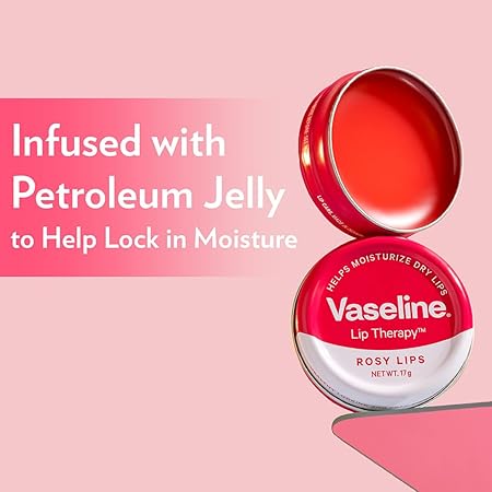 Picture of Vaseline Lip Tins Rosy Lips, 17 g | Provides Hydration, Sheer Pink Tint & Glossy Shine
