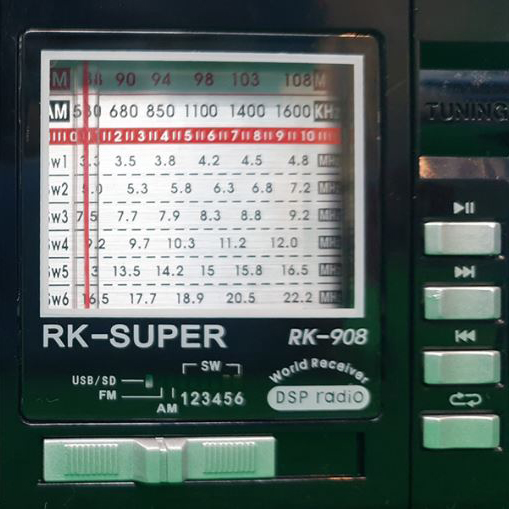 Picture of RK-908,  8 Band (FM/AM/SW1-6), Rechargeable Battery, USB, SD Card Slot, RK Super 2 way Battery Backup AC/DC  With USB/SD Music Player Radio RK Super AC/DC RK-908