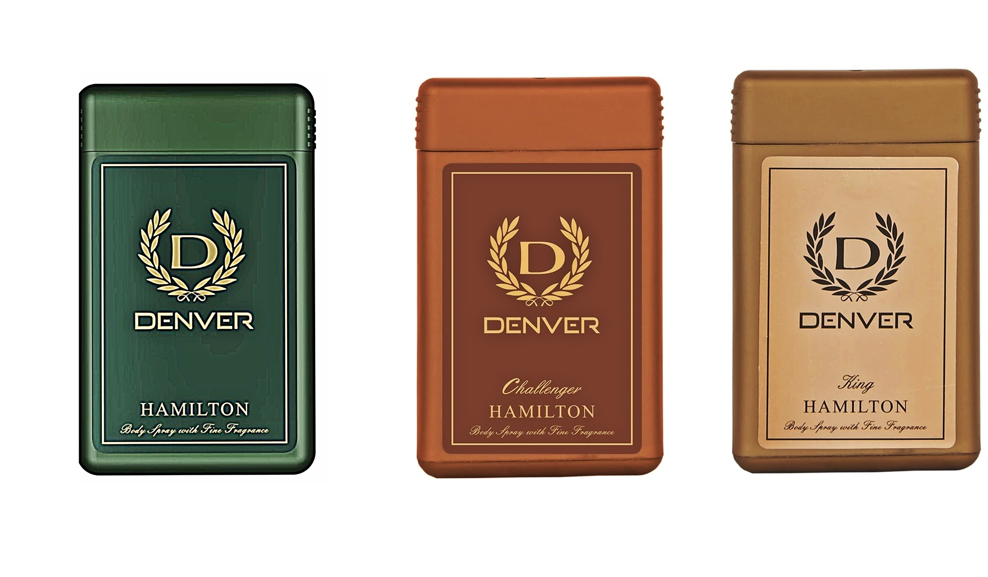 Picture of DENVER Hamilton, King, Challenger Pocket Perfume - 18ML (Pack of 3) | Long Lasting Perfume Fragrance For Men Travel Size