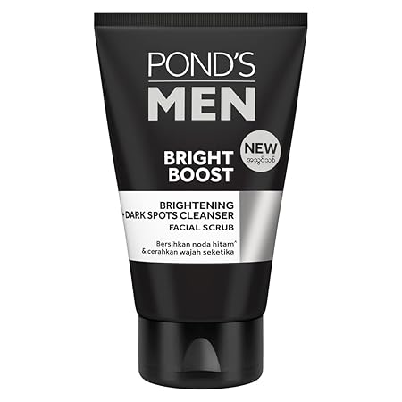 Picture of Pond's Men Bright Boost Brightening + Dark Spots Cleanser Facial Scrub Wash 100g