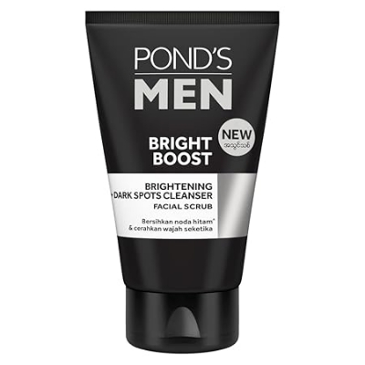 Picture of Pond's Men Bright Boost Brightening + Dark Spots Cleanser Facial Scrub Wash 100g
