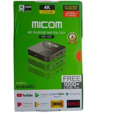 Picture of Latest Version Micom 4K Android Set-Top Box 2GB RAM/ 16GB ROM. MC-107
