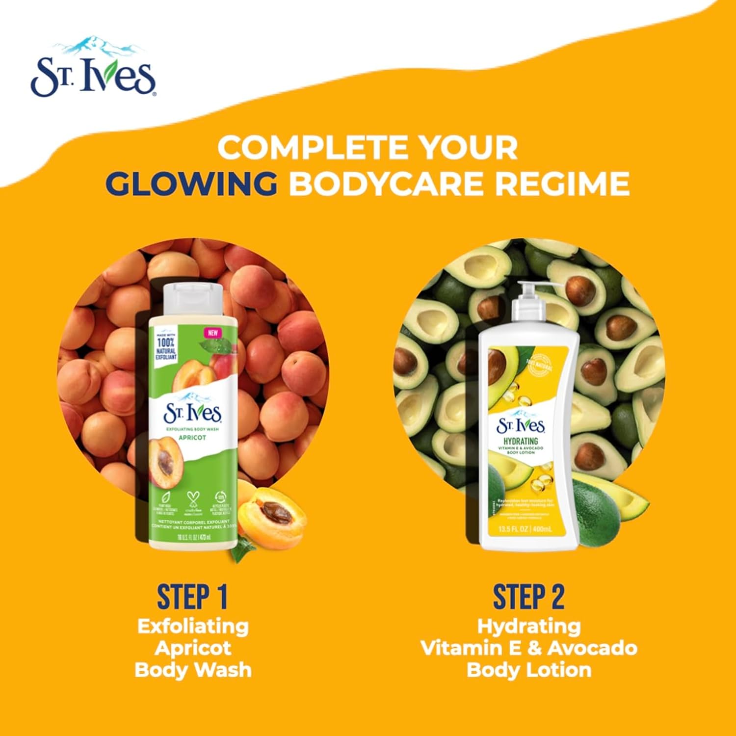 Picture of St. Ives Exfoliating Apricot Body Wash/Shower gel For Women| 100% Natural Extracts | Cruelty Free | Paraben Free - 650ml