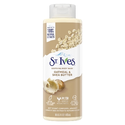 Picture of St. Ives Body Wash - Soothing Moisturizing Cleanser with Oatmeal & Shea Butter, Natural Body Wash for Sensitive Skin Made with Plant-Based Cleansers and 100% Natural Extracts - 650ml