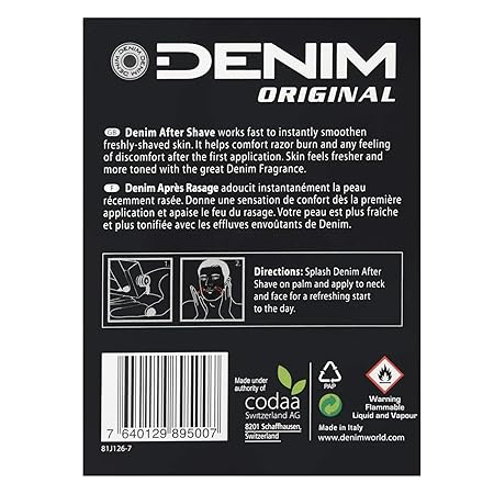 Picture of Denim Black Aftershave For Men - 100Ml