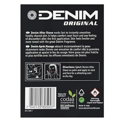 Picture of Denim Black Aftershave For Men - 100Ml