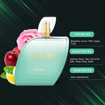 Picture of Secret Temptation Dream Eau De Parfum for Women, Long Lasting Floral and Fruity Office Wear Fragrance - 50ml