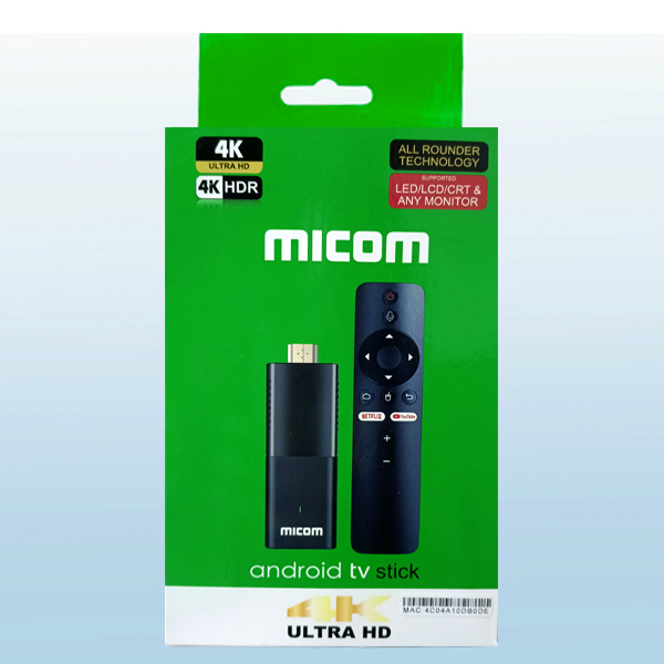 Picture of Micom 4K Android TV - Television Stick 2GB RAM 16GB ROM