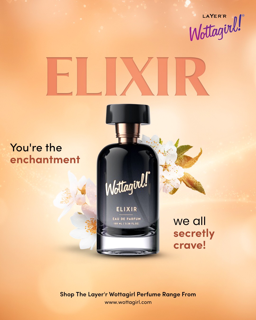 Picture of Wottagirl! ELIXIR EAU DE PARFUM, Long lasting EDP Fragrance Scent - 100Ml (Perfume For Women)