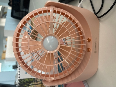Picture of JYSUPER JY-1881 Rechargeable Wind Up-Down Movable Desk Fan With LED Lamp