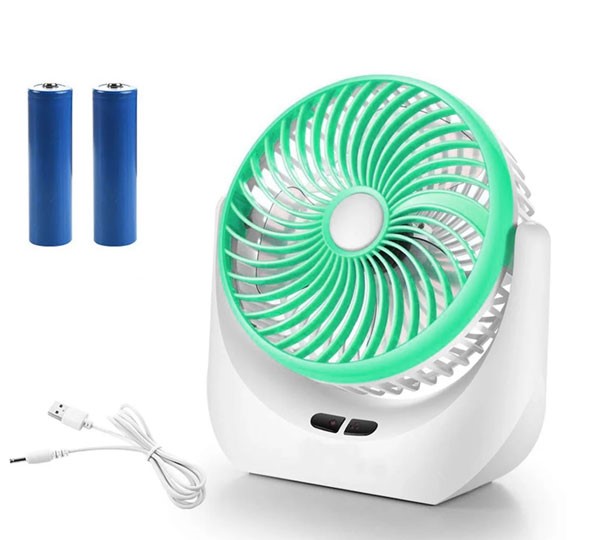 Picture of Lithium rechargeable mini table air cooling fan with LED light JY SUPER 1880 Battery Power - 2400 mAh Place of Origin: CHINA