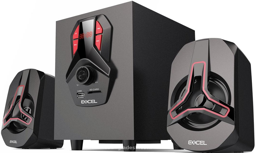 Picture of 2.1 Multimedia Speaker with Sub Woofer E-Y297BT Remote Control