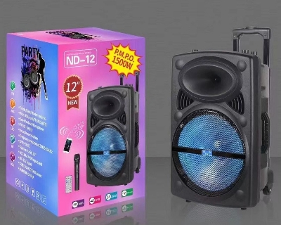 Picture of Trolly Speaker Karaoke Rechargeable Bluetooth 12 Inch