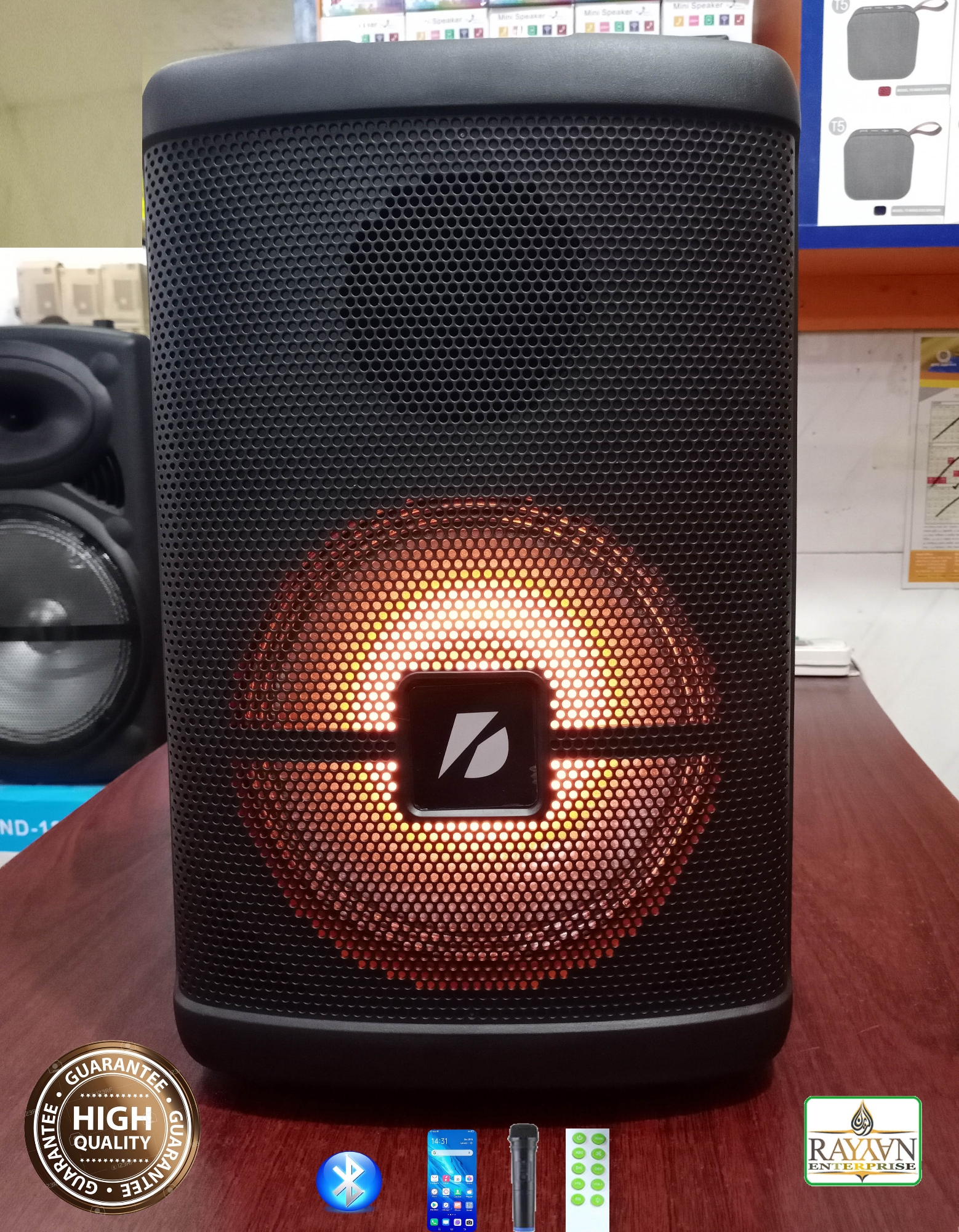 Picture of KTS 1279 Rechargeable, Portable, Karaoke Bluetooth Speaker with Remote and Wireless Microphone