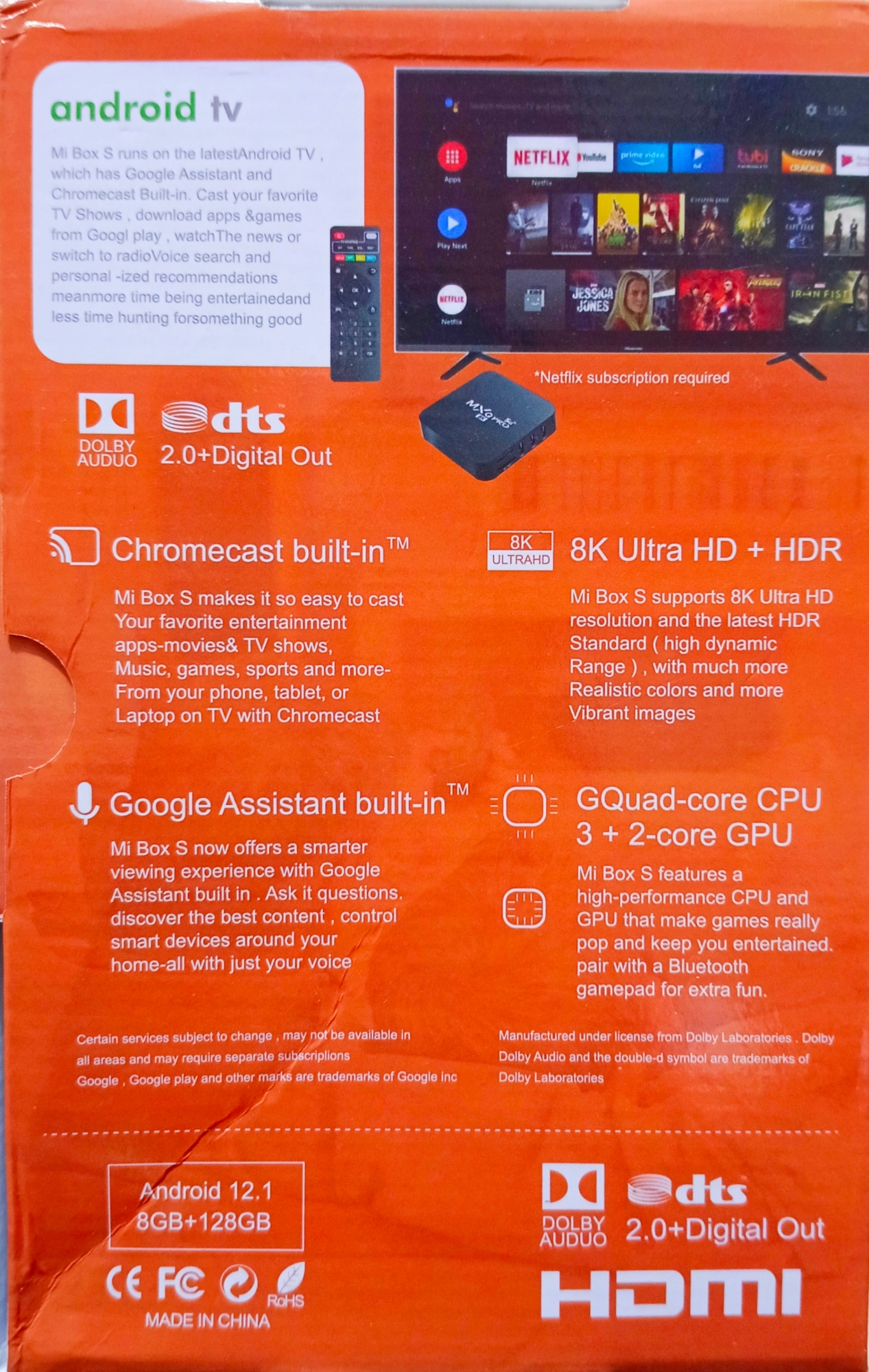 Picture of Mxq Pro 8K S Ultra HD 8GB/128GB