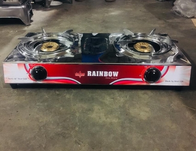 Picture of Rainbow Double Burner Stainless Steel Gas Stove